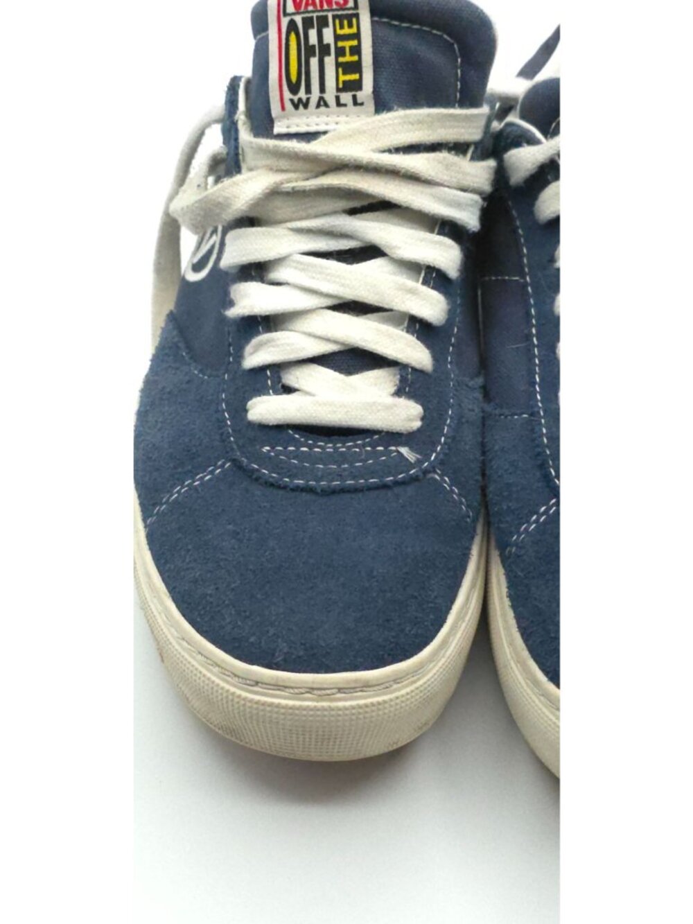 Vans Off The Wall Navy Blue Suede Skateboard Sneakers Men's 8.5 Vintage Skate Sh - Picture 6 of 7